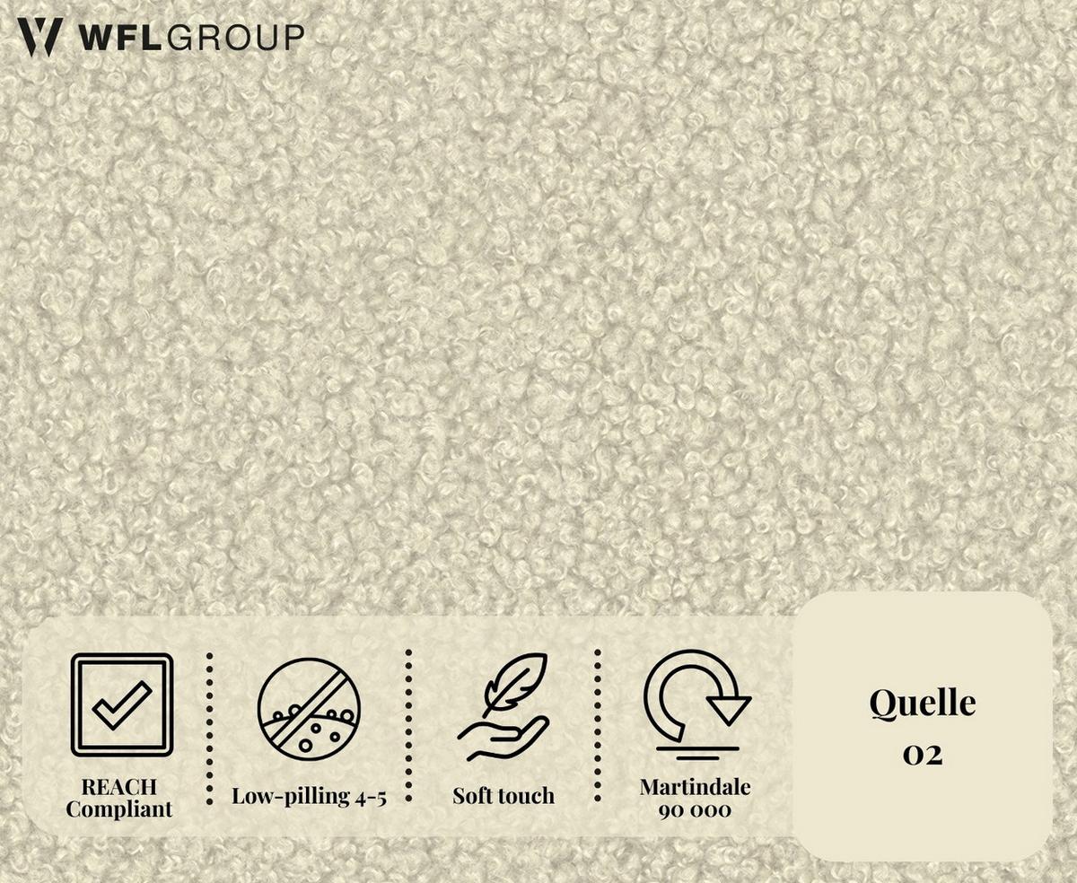 POLSTERBETT Puro mit Bettkasten, Creme Boucle 120 x 200 cm – mit Metall-Lattenrost - Birkefarben/Creme, Holzwerkstoff/Kunststoff (120/200cm) - WFL GROUP