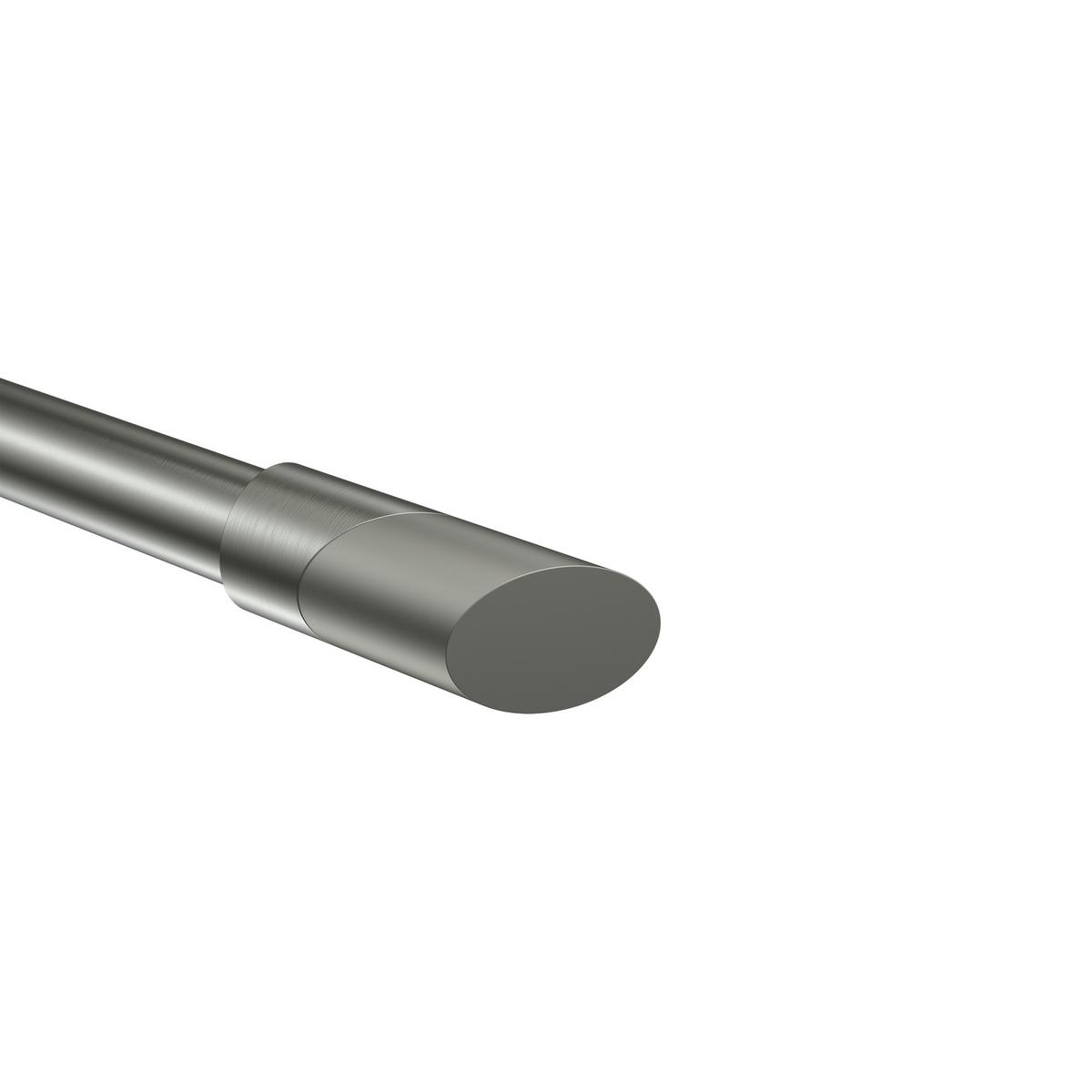 ENDSTÜCKE FÜR GARDINENSTANGEN 20 mm Ø, Verano Edelstahl-Optik/Satin-Silber, Packung 2 Stück - Edelstahlfarben/Silberfarben, Metall (6.1/2.5/2.5cm) - INTERDECO