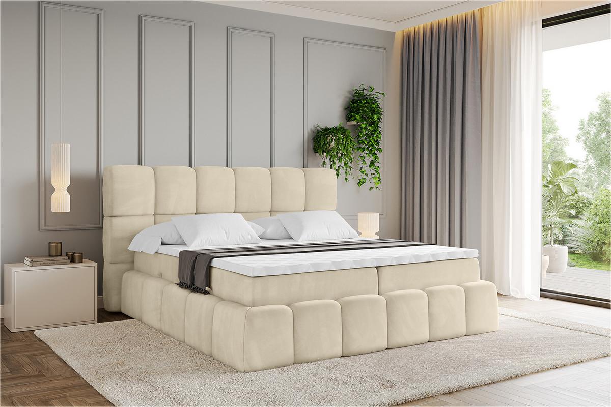 BOXBETT - AURI-H3 - 120x200 Beige Monolith - Sahara, Holzwerkstoff (120/200cm) - ALTDECOR