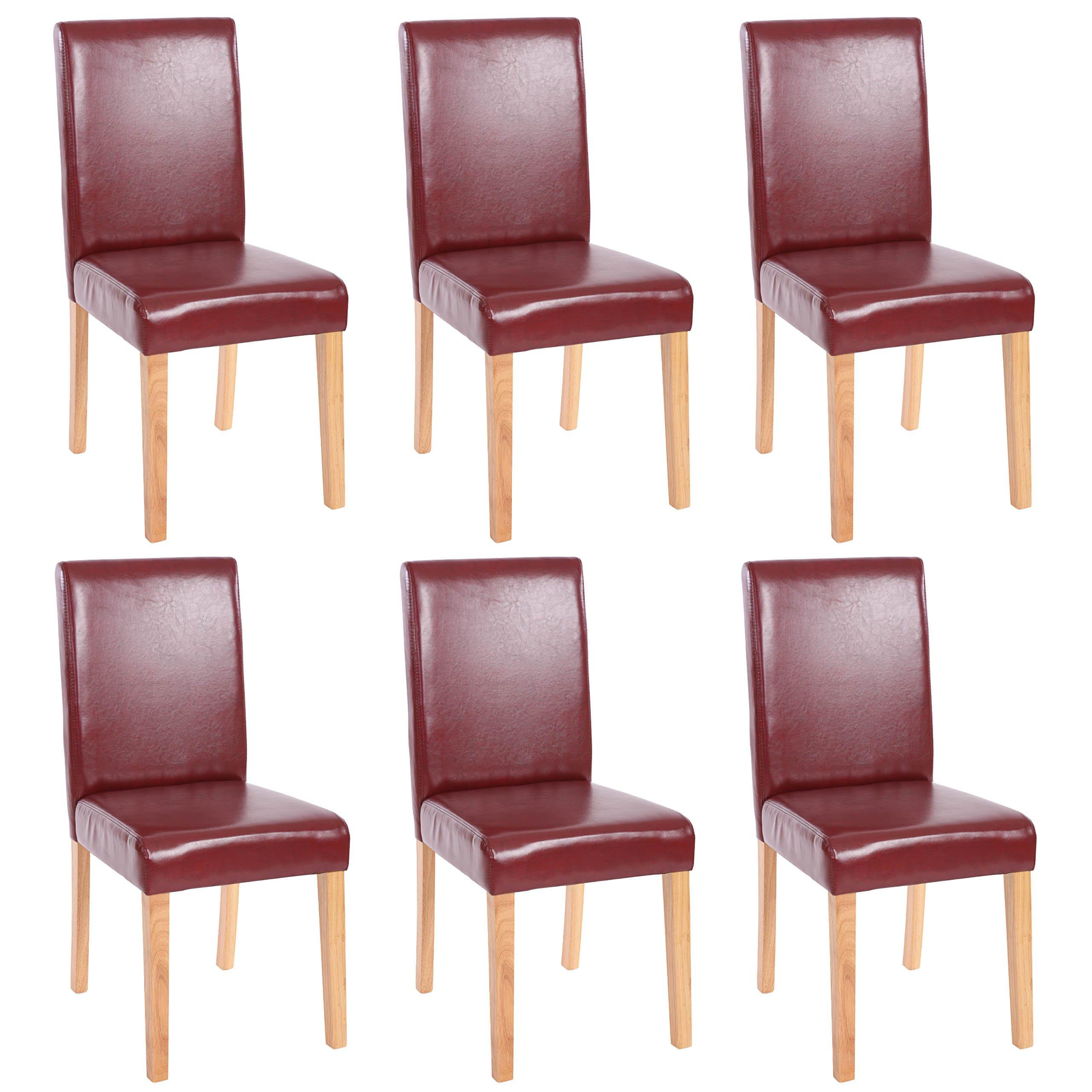 ESSZIMMERSTUHL Bordeaux 6er-Set - Rotbraun/Bordeaux, Textil (43/90/56cm) - MCW