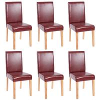 ESSZIMMERSTUHL Bordeaux 6er-Set - Rotbraun/Bordeaux, Textil (43/90/56cm) - MCW
