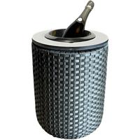 4-IN-1 LOUNGETISCH MIT EDELSTAHL-KÜHLER London Anthrazit/Champagner 50 cm - Champagner/Anthrazit, Kunststoff/Metall (34/34/50cm) - COOTAB Cooler Table