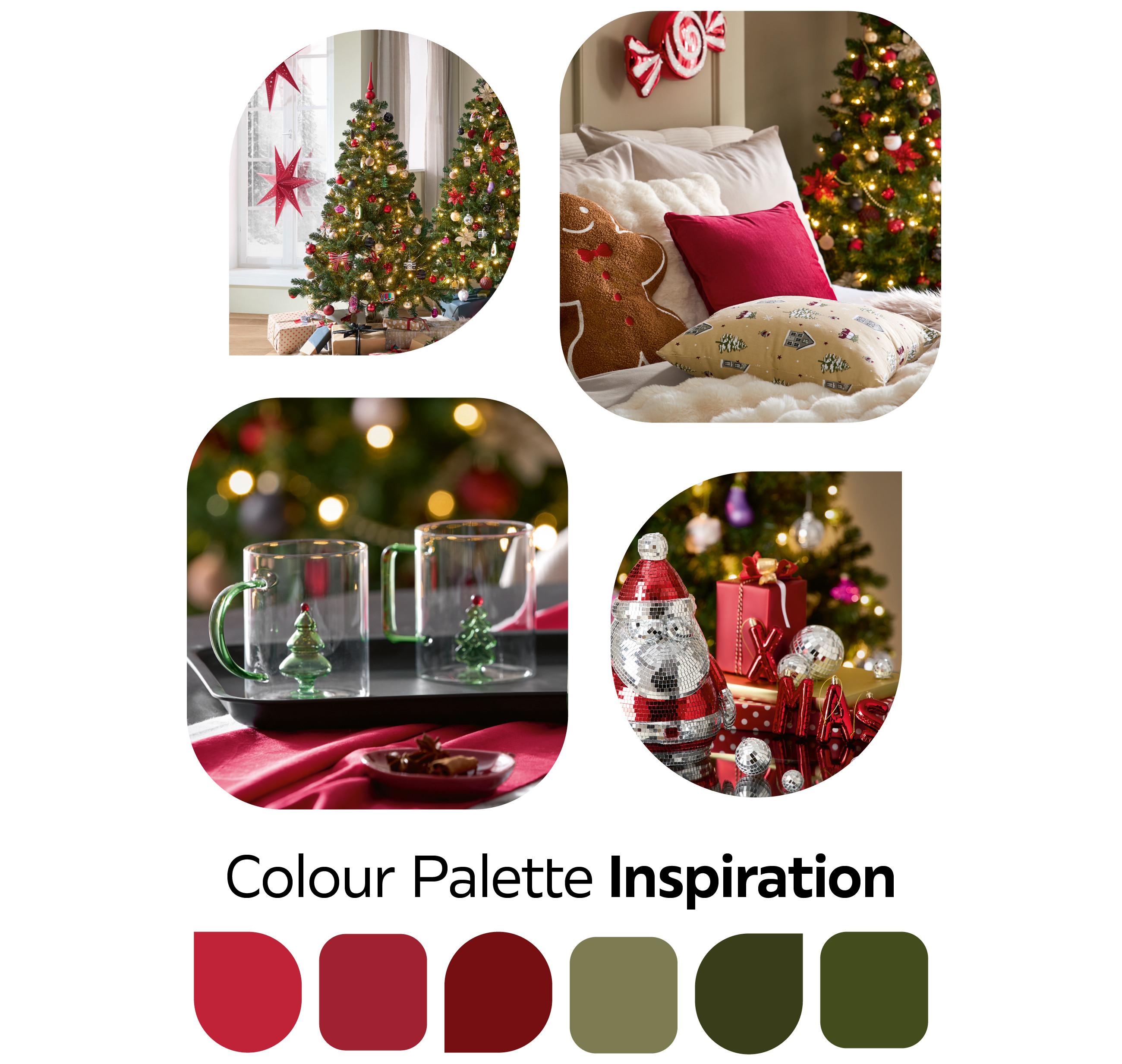 Links gedeckter Tisch rechts Farbenpalette, mobil