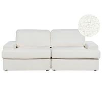 3-SITZER-SOFA Bouclé cremeweiß Alla - Weiß, Textil (208/86/112cm) - Beliani