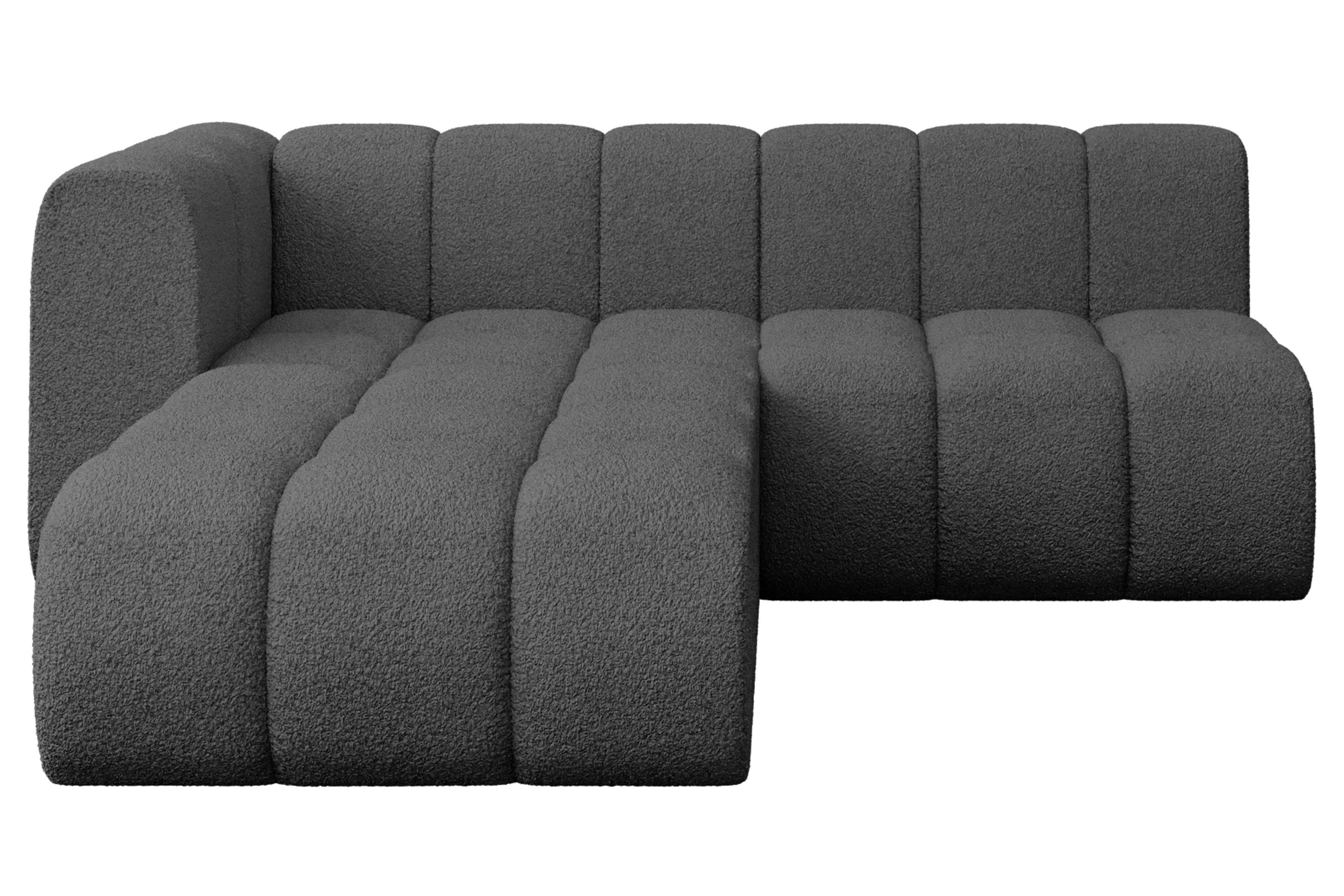 ECKSOFA modulares Sofa Darnel-L1 - 205x177x70 cm Grau - Grau, Holzwerkstoff/Textil (205/177cm) - ALTDECOR