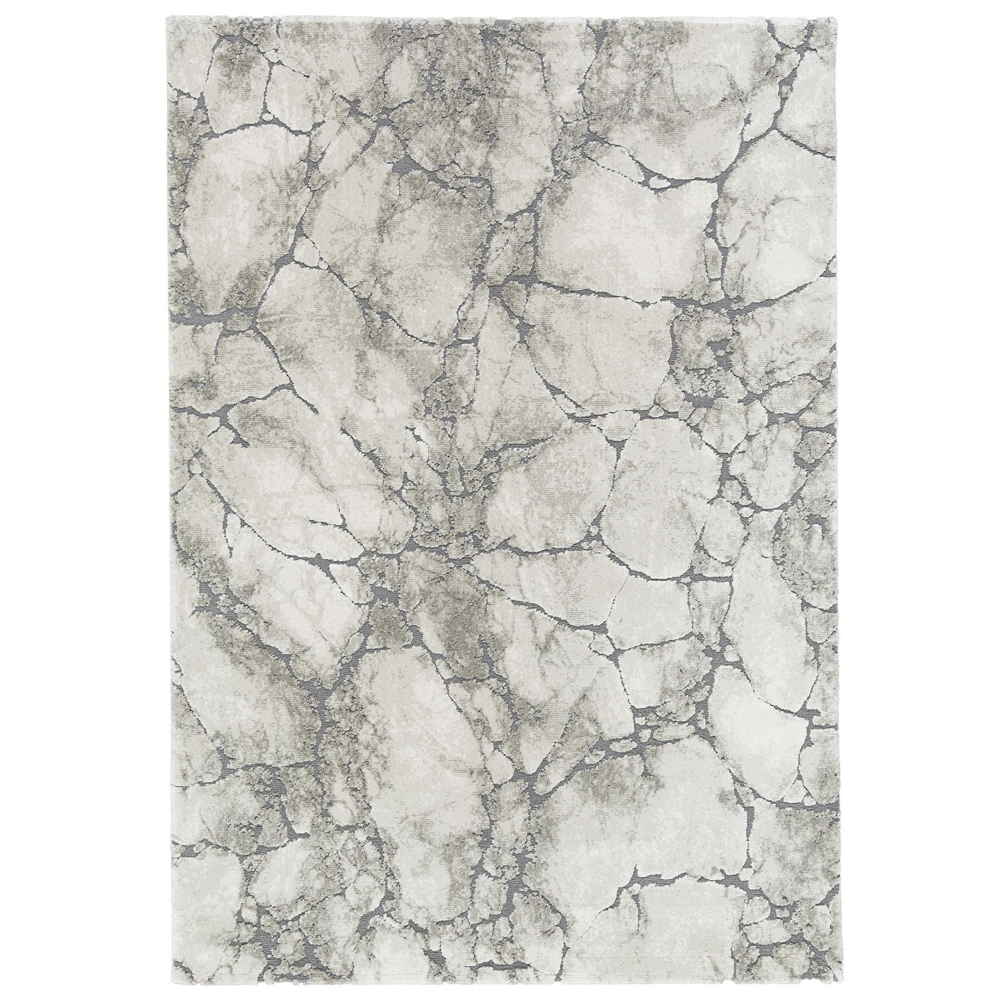 VENEZIA LUXUS DESIGNER TEPPICH MARMOR OPITK - Grau, Textil (120/170cm) - Pergamon