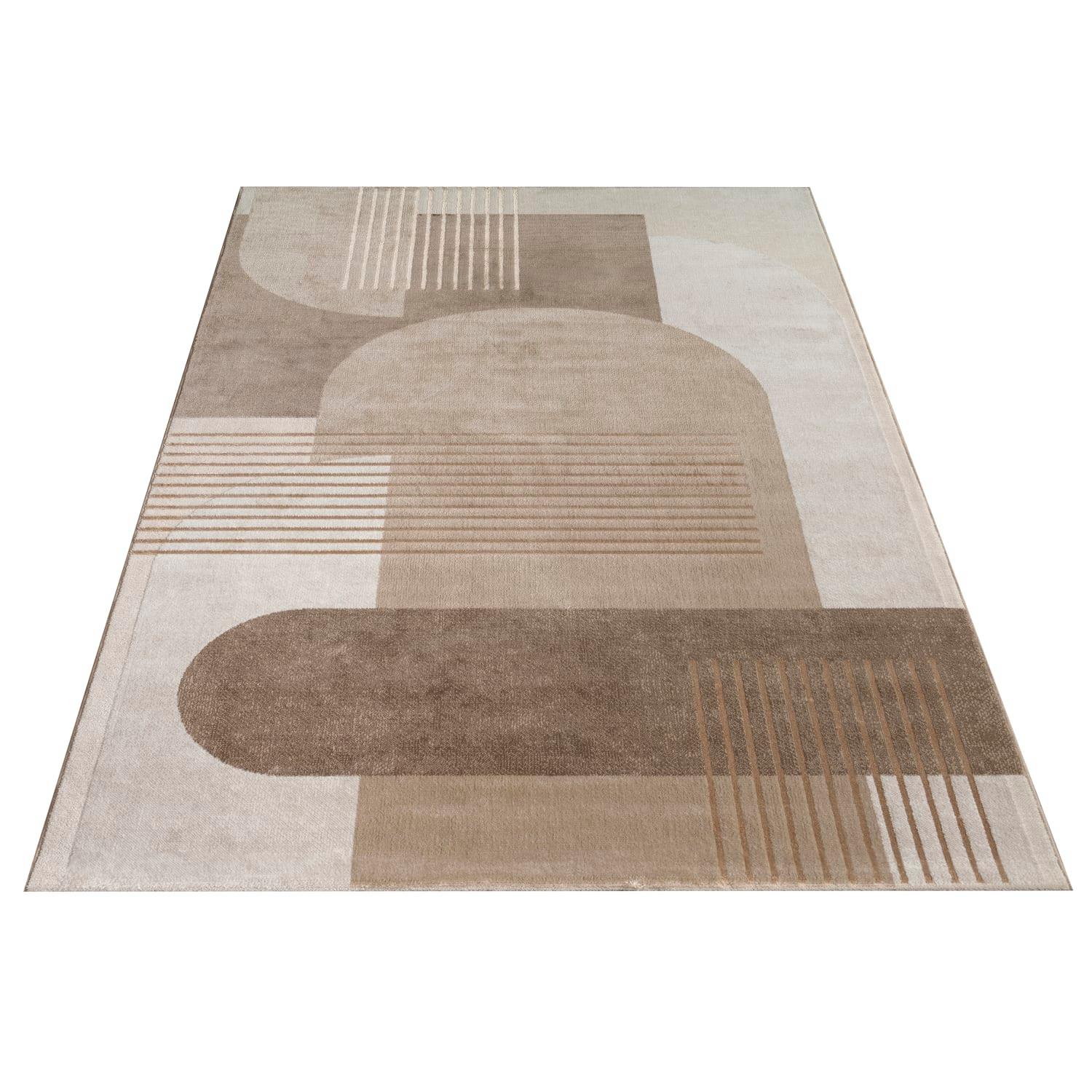 KURZFLORTEPPICH, abstrakt, Florhöhe 11 mm, Beige, 80 x 150 cm - Beige, Textil (80/150cm) - KADIMA DESIGN