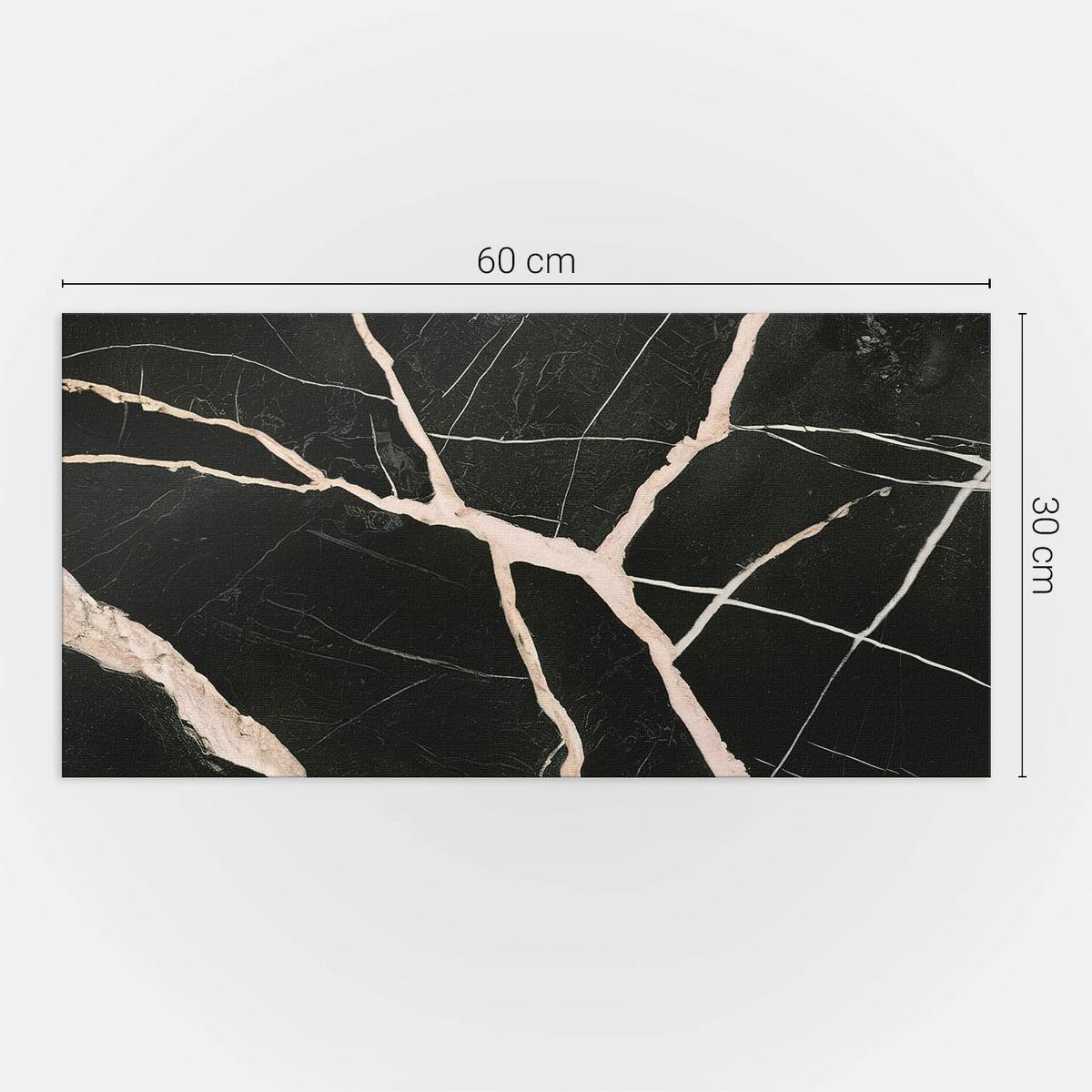 WANDPANEEL 6x 60x30 cm selbstklebend Quenira - Schwarz Hochglanz, Kunststoff (30/1.6/60cm) - Wallfluent