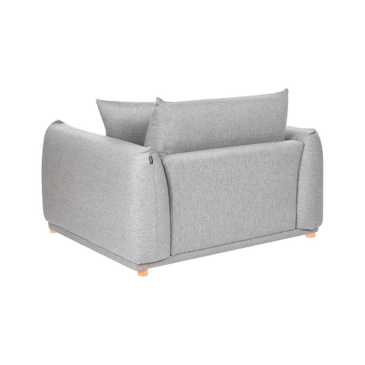 SESSEL Stoff Hellgrau Jubek - Hellbraun, Textil (120/81/104cm) - Beliani