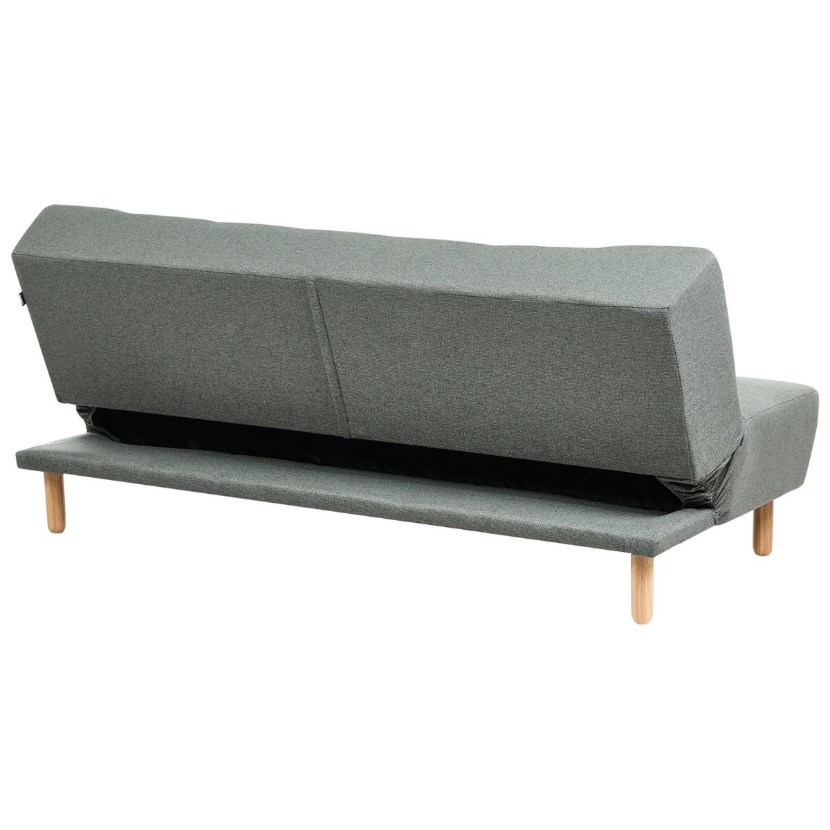 SCHLAFSOFA 3-Sitzer Stoff Grün Alsten - Grün, Textil (183/80/79cm) - Beliani