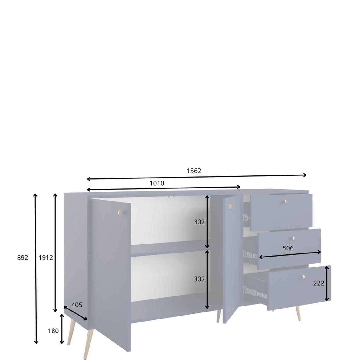 KOMMODE Wüstensand 156/89/41 - Beige, Holzwerkstoff (156/89/41cm) - RAUMHIRSCH FURNITURE