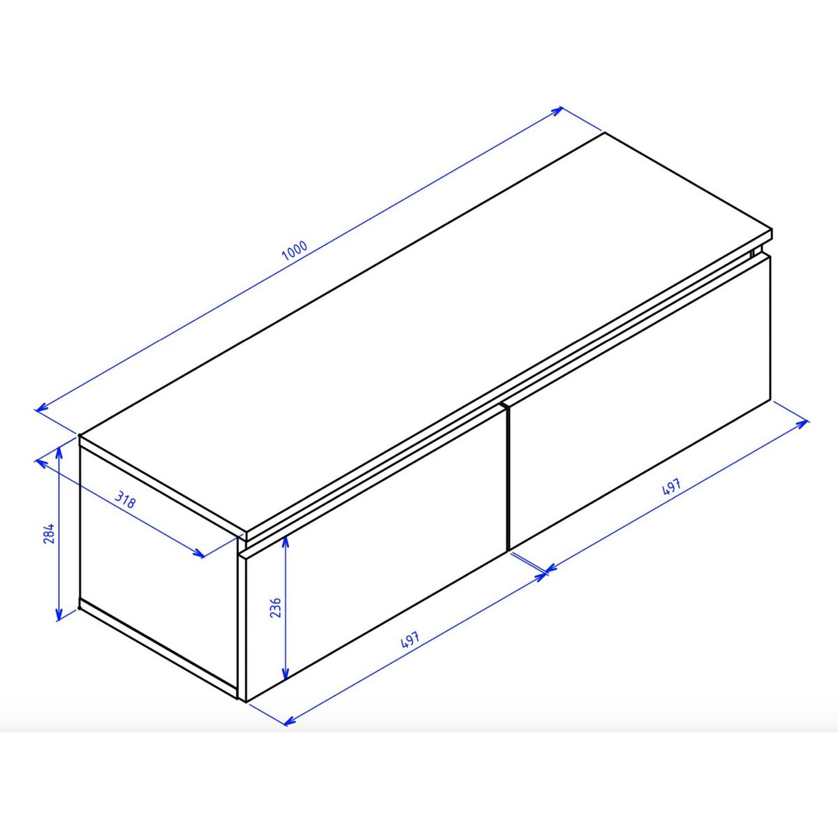 TV-LOWBOARD Bemmi Eiche Lindberg 100 cm - Eichefarben, Holzwerkstoff (100/28.4/31.8cm) - Selsey