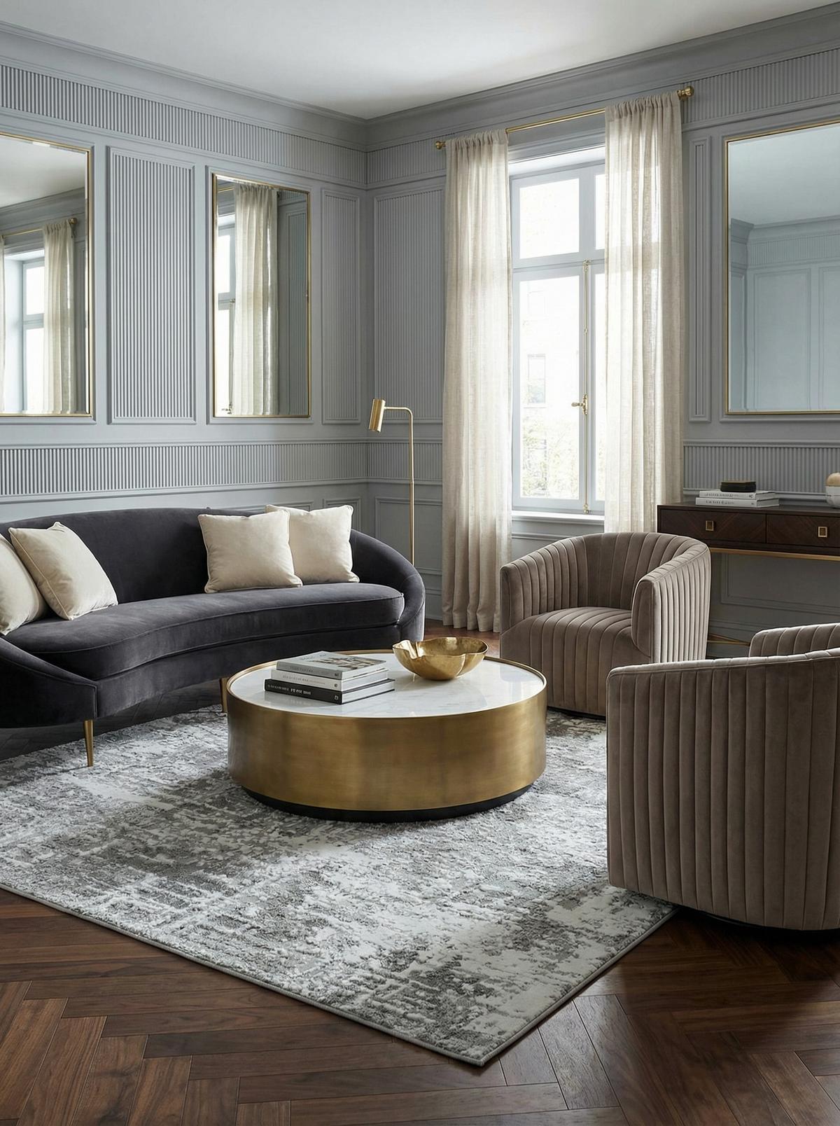 TEPPICH PARMA-Sorbolo, abstrakt, Silbergrau, 200 x 290 cm - Grau, Textil (290/200cm) - KADIMA DESIGN