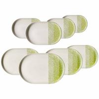 SERVIERPLATTEN Trio Grün 8-tlg. - Grün, Keramik (2/2/2cm) - Ritzenhoff Breker