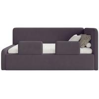 KINDERBETT Fanko Samt Violett 90x200 cm - Lila/Schwarz, Kunststoff/Textil (90/200cm) - Selsey