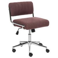 SCHREIBTISCHSTUHL Burgunderrot Arloft - Dunkelrot, Textil/Metall (60/73/60cm) - Beliani