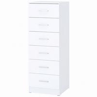 KOMMODE MDF Weiß - Silberfarben/Weiß, Holzwerkstoff/Kunststoff (40/110/40cm) - HOMCOM