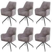 ESSZIMMERSTUHL Grau 6er-Set - Dunkelgrau/Grau, Textil (59/91/60cm) - MCW