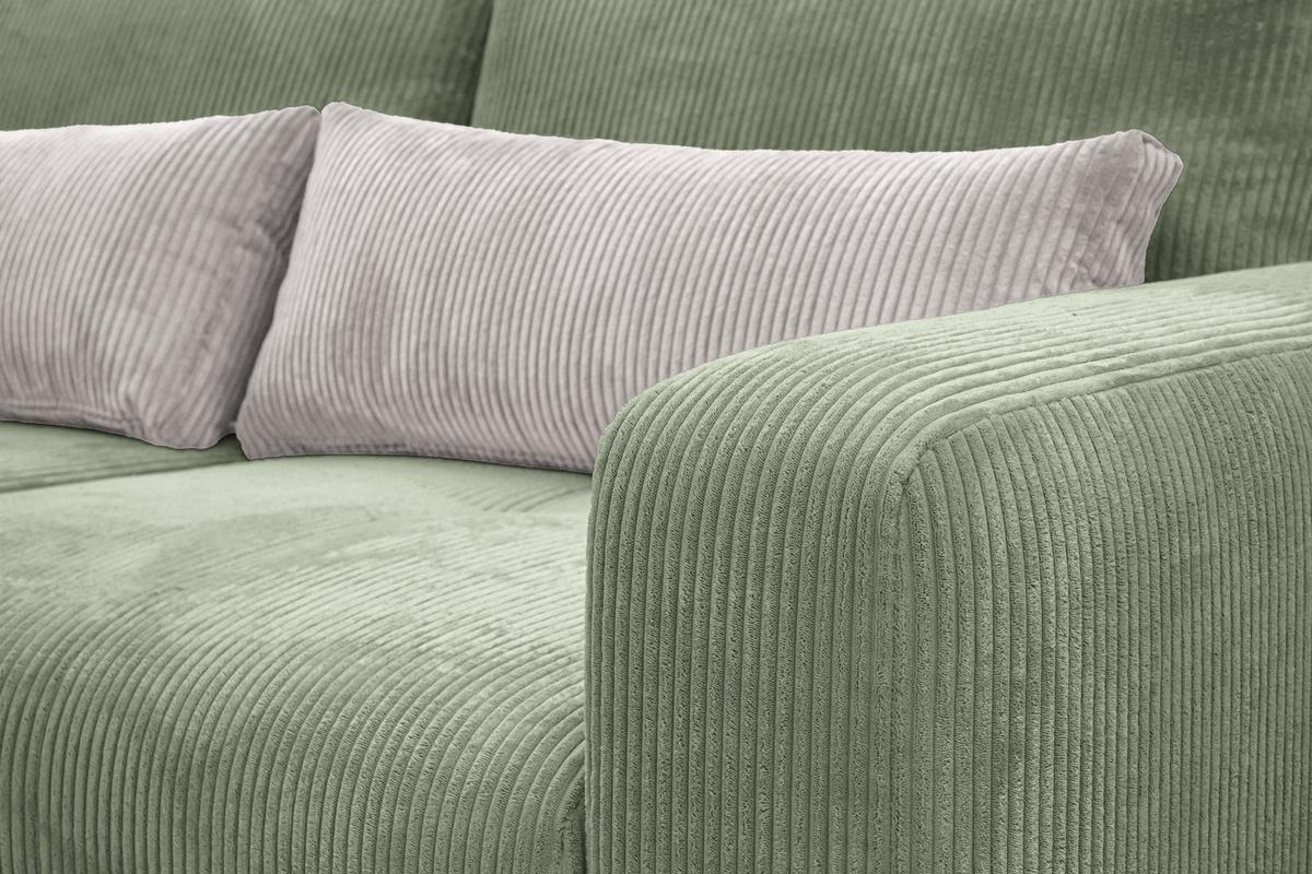 SOFA OLI 3-Sitzer, salbeigrün - Salbeigrün, Holz/Textil (208/91/108cm) - Wozimo
