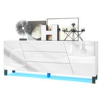SIDEBOARD Houston Weiß Hochglanz - Weiß Hochglanz, Holzwerkstoff (178/69.5/38.5cm) - Vladon