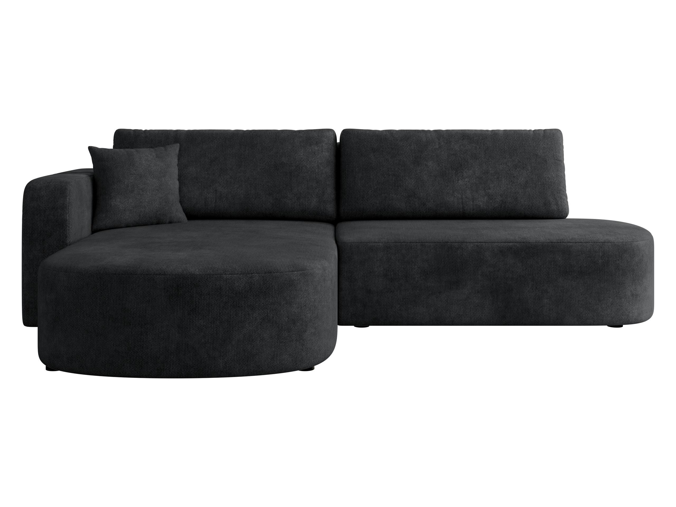 ECKSOFA Zerte, Seite: Links - Graphitfarben/Schwarz, Holz/Kunststoff (252/175cm) - MIRJAN24