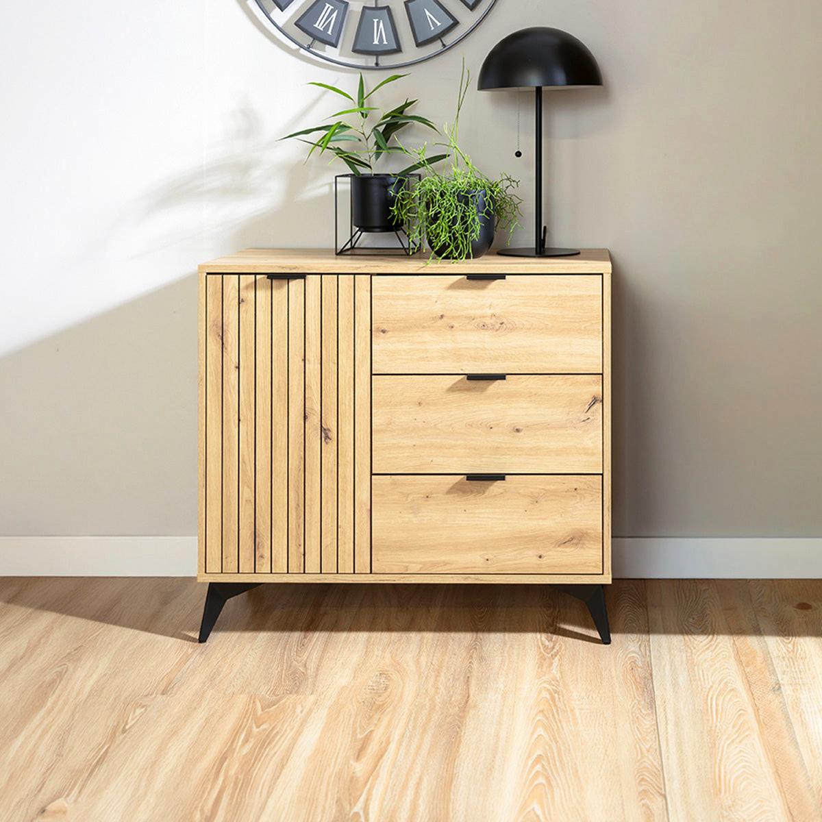 SIDEBOARD Mao Holz - Braun, Holzwerkstoff (90/83/41cm) - Petits-meubles
