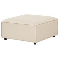 OTTOMANE Stoff Beige Ardal - Beige, Textil (86/45/86cm) - Beliani