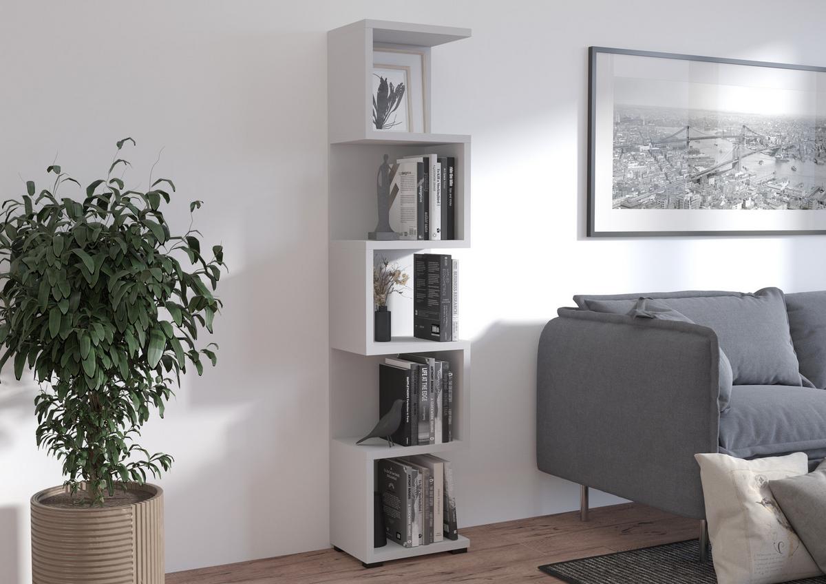 BÜCHERREGAL DUOMO 41,6x29,7x184 cm, Regal Grau - Grau, Holzwerkstoff (41.6/184/29.7cm) - MASSENO