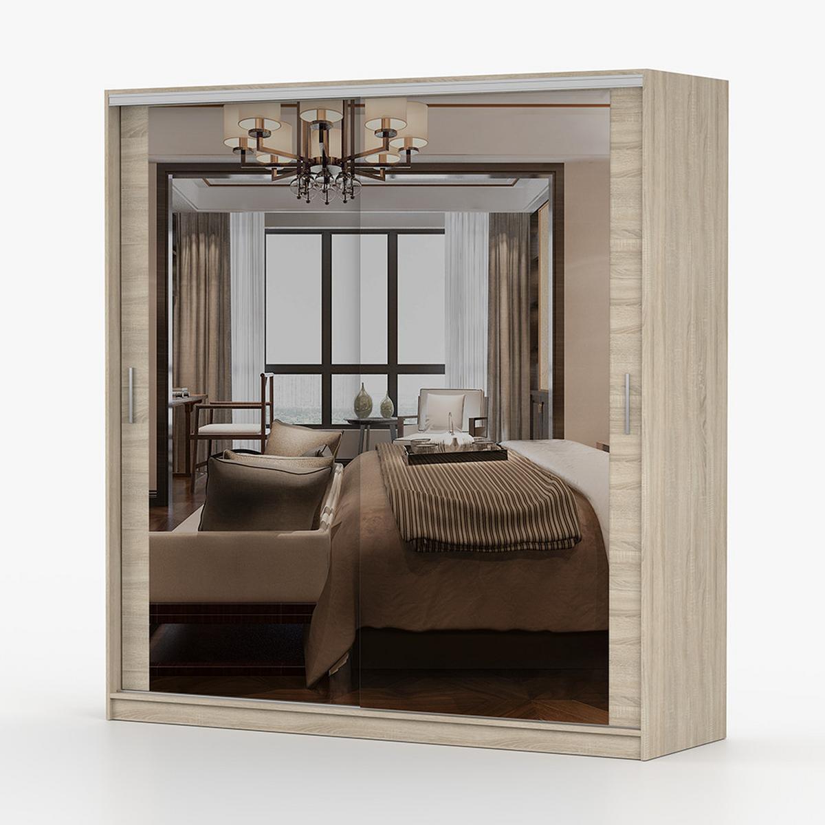 KLEIDERSCHRANK Tokyo M 203 cm, 203/215/58, 2-türig, sonoma-eiche - Sonoma Eiche, Holzwerkstoff (203/58/215cm) - imoebel24
