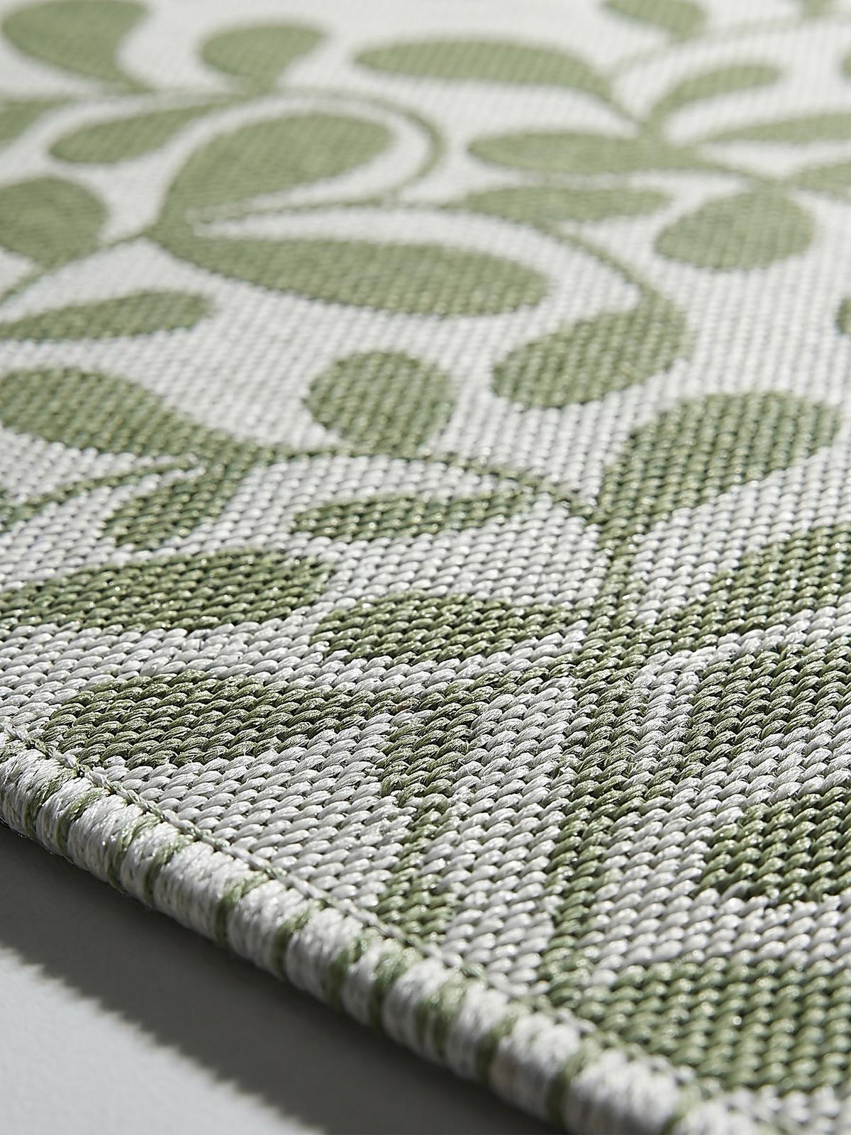 TEPPICHLÄUFER Floral BORNO Polypropylen Grün 80 x 150 cm - Grün, Textil (80/150cm) - KADIMA DESIGN