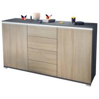 SIDEBOARD Faro Eiche sägerau - Hellbraun, Holzwerkstoff (138.5/75.5/35cm) - Vladon