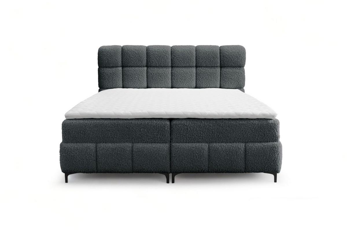 BOXBETT Sophie In Rolf - Dunkelgrau, Holzwerkstoff/Textil (140/200cm) - Fun Möbel