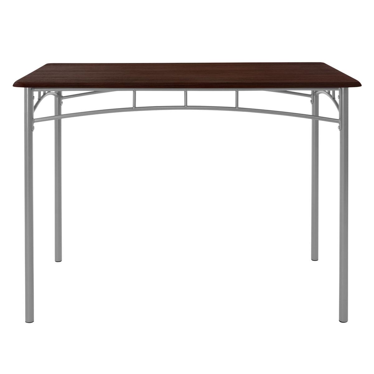 ESSTISCH SET 5-teilig Eiche dunkel - Dunkelbraun/Grau, Holzwerkstoff/Metall (70/82.5/110cm) - ML-DESIGN