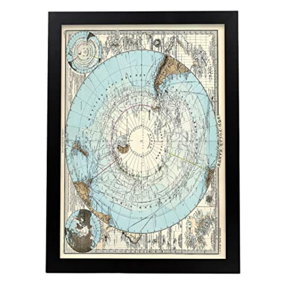 POSTER Geografische Im Vintage Stil A3 Rahmenlos - Klar, Papier (29.7/5/42cm) - Nacnic