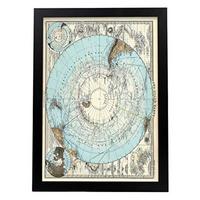 POSTER Geografische Im Vintage Stil A3 Rahmenlos - Klar, Papier (29.7/5/42cm) - Nacnic