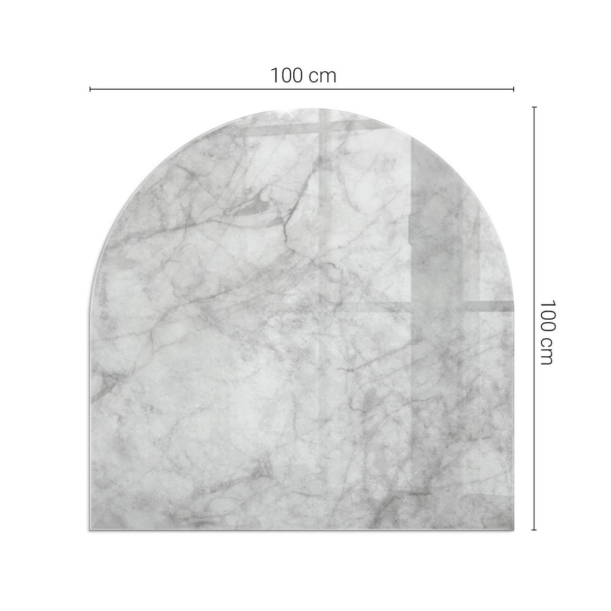GLASPLATTE für Kamin 100x100 cm - Grau, Glas (100/100/0.4cm) - TULUP