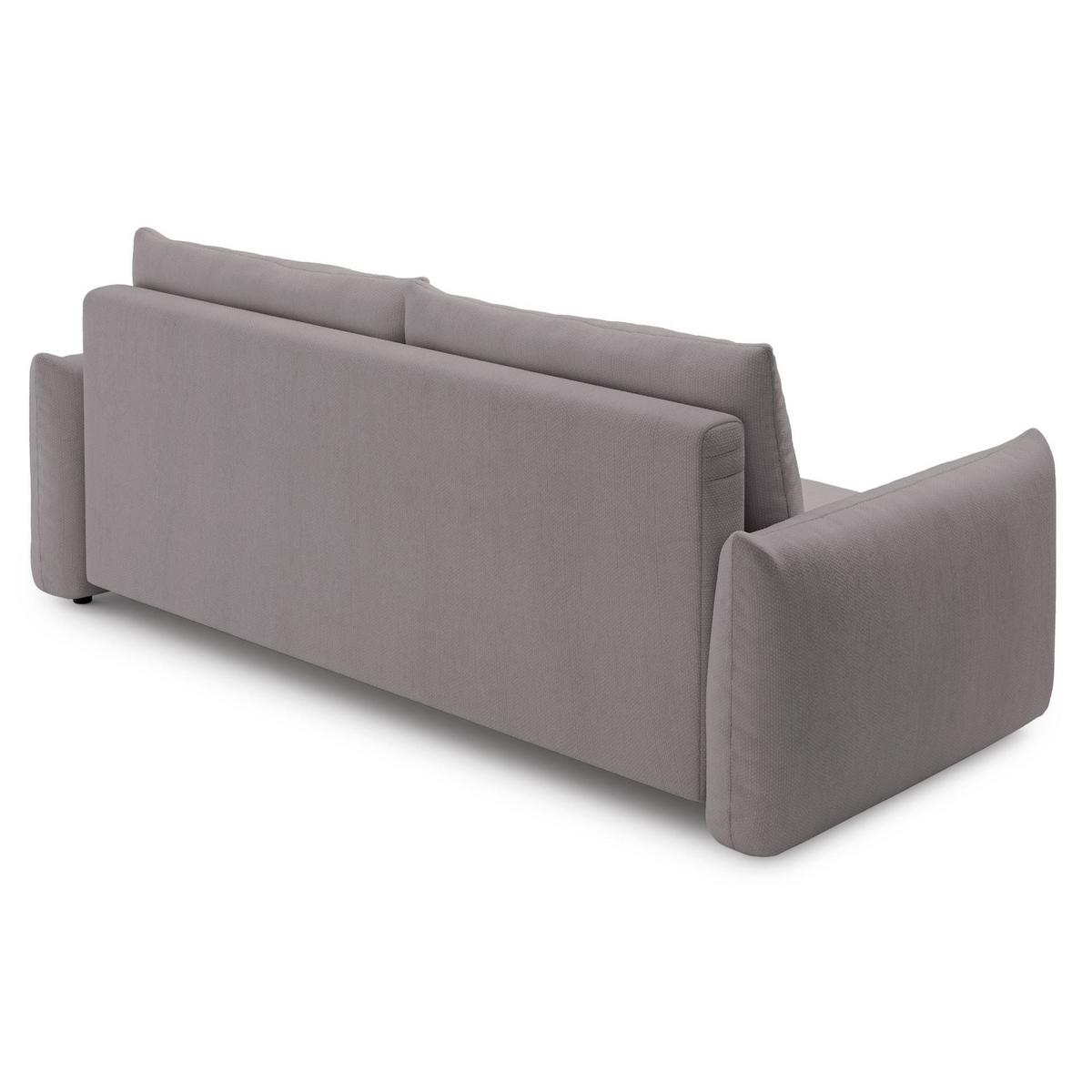 SCHLAFSOFA Theolla Greige - Taupe/Schwarz, Textil/Metall (248/97/111cm) - Selsey