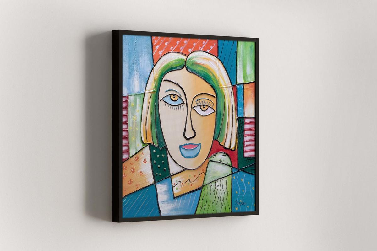 ACRYLBILD HANDGEMALT 80/80 cm - Multicolor, Holz/Textil (80/80cm) - KUNSTLOFT