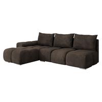 ECKSOFA Bestii, Seite: Links - Dunkelbraun/Schwarz, Holz/Kunststoff (270/183cm) - MIRJAN24