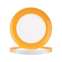 FRÜHSTÜCKSTELLER Liberty Pure Colors Mango Orange ø 22,5 cm 6er Set - Orange, Keramik (22.6cm) - Seltmann Weiden