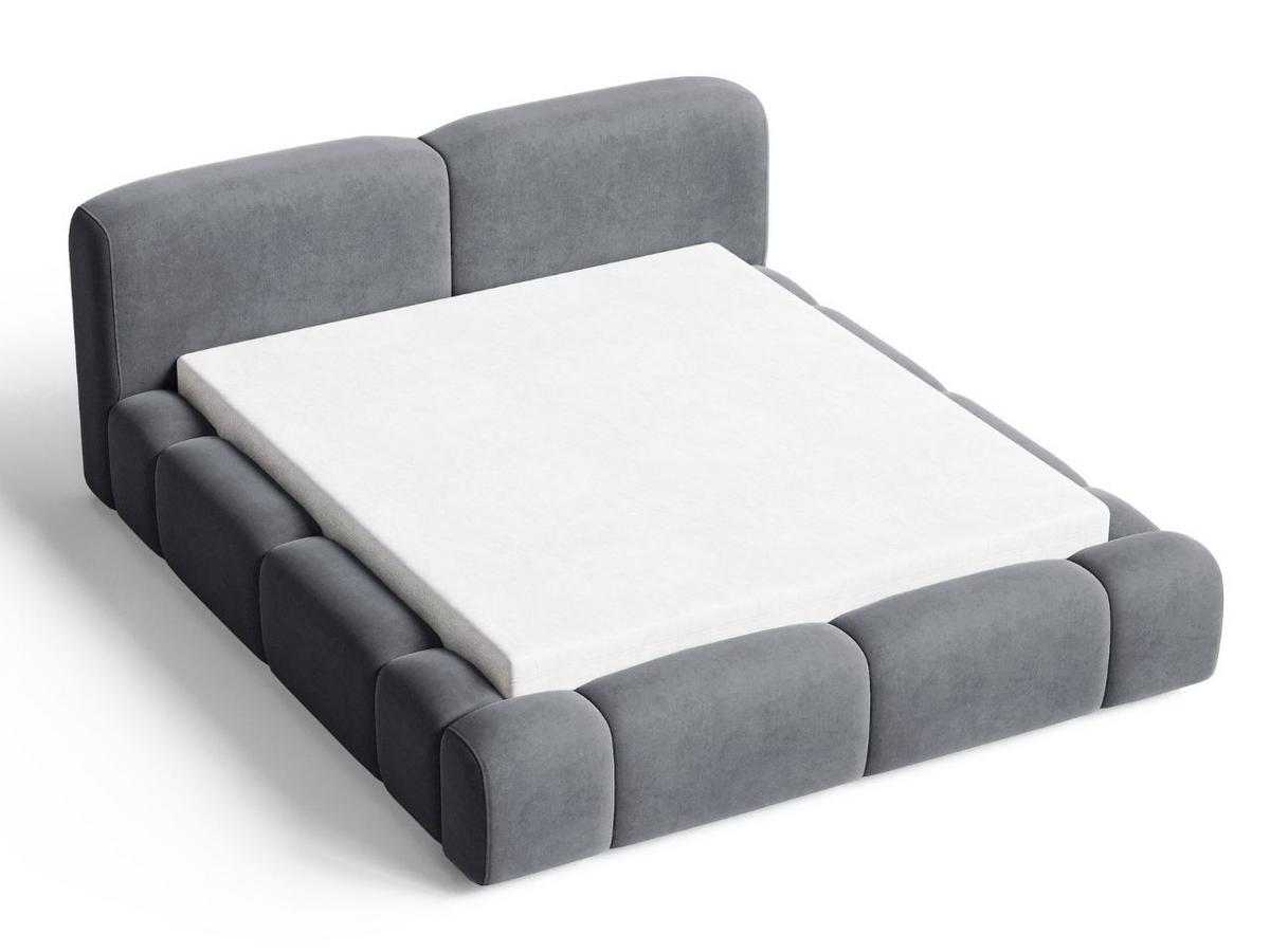 POLSTERBETT Aubi 160x200 Dunkelgrau - Dunkelgrau, Textil (160/200cm) - Graingold