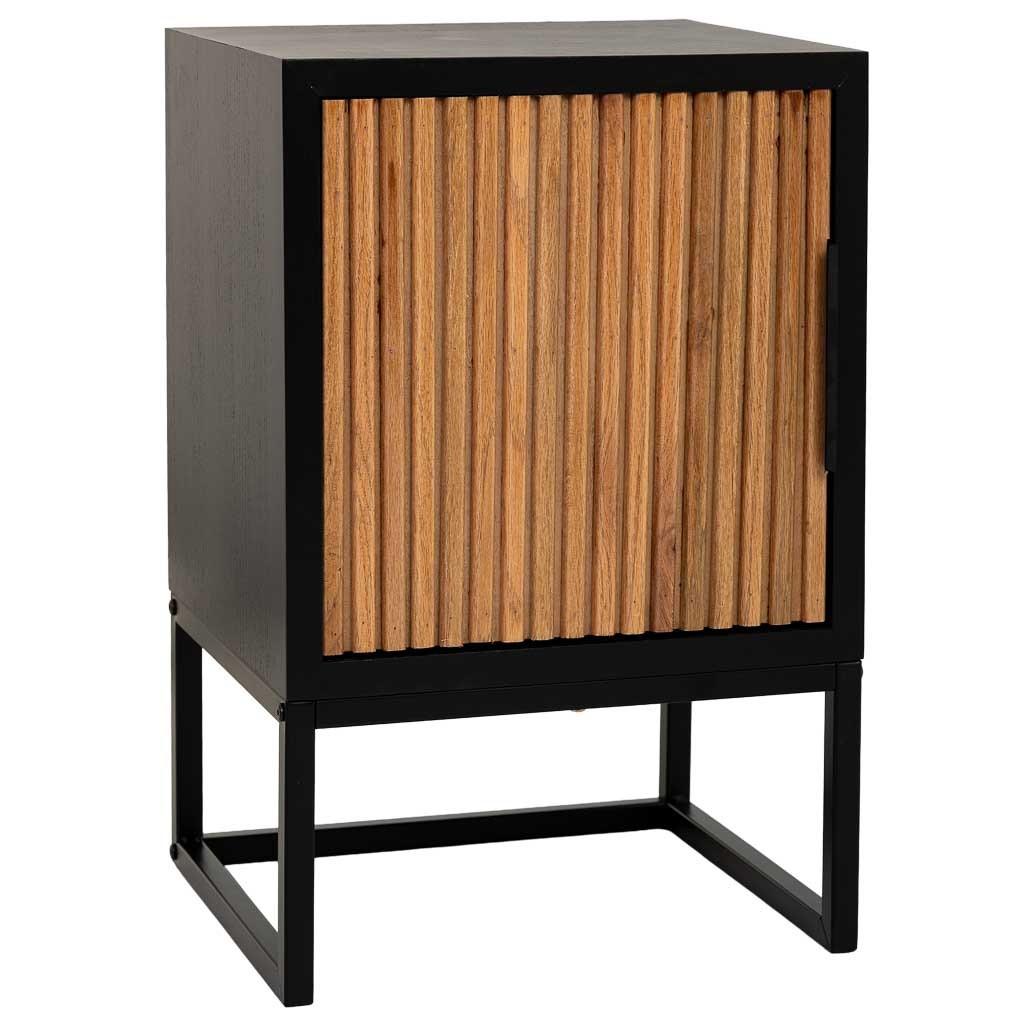 NACHTTISCH aus Metall und Holz, 40x35x61cm - Braun, Holz (40/61/35cm) - Wanderlust