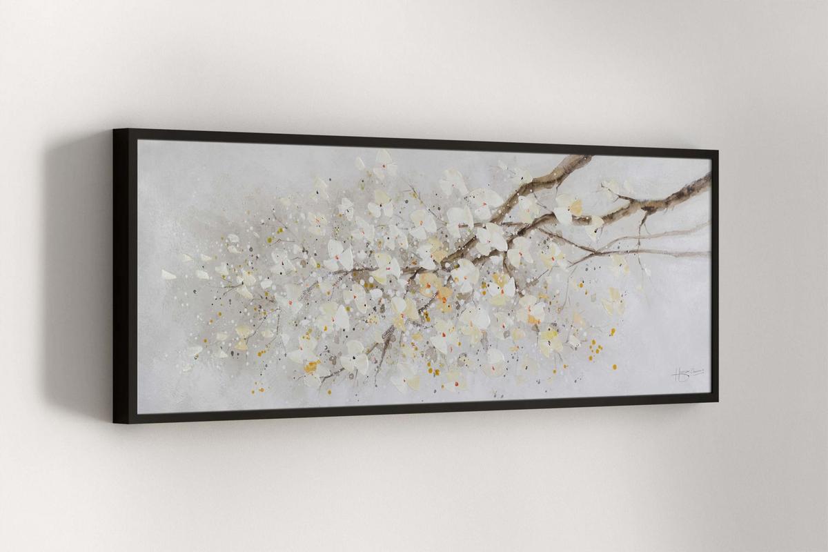 ÖLGEMÄLDE 150/50 cm - Weiß, Holz/Textil (150/50cm) - KUNSTLOFT