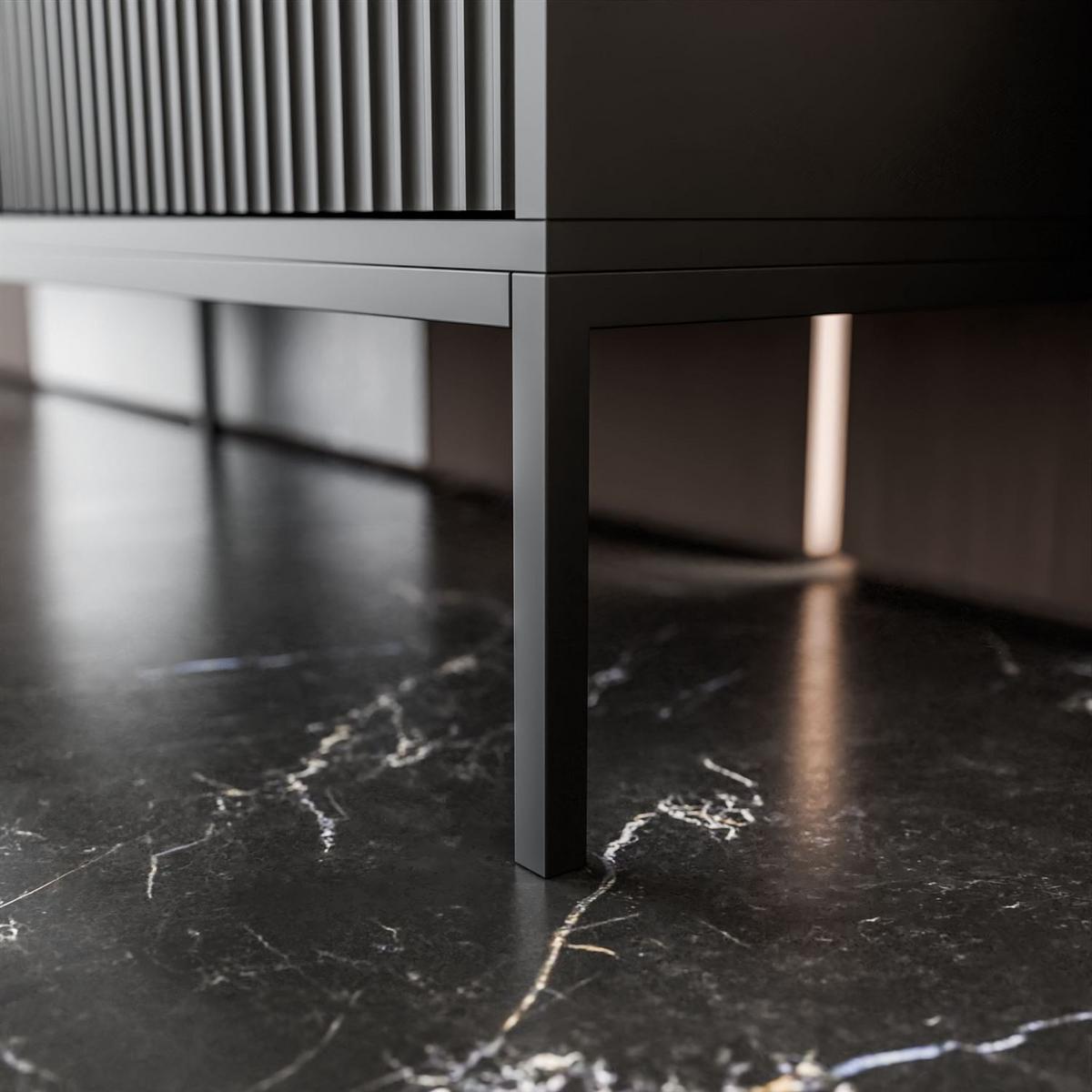 NACHTTISCH CORTADO S54 SCHWARZ - Schwarz, Holzwerkstoff (54/56/39cm) - Lookway