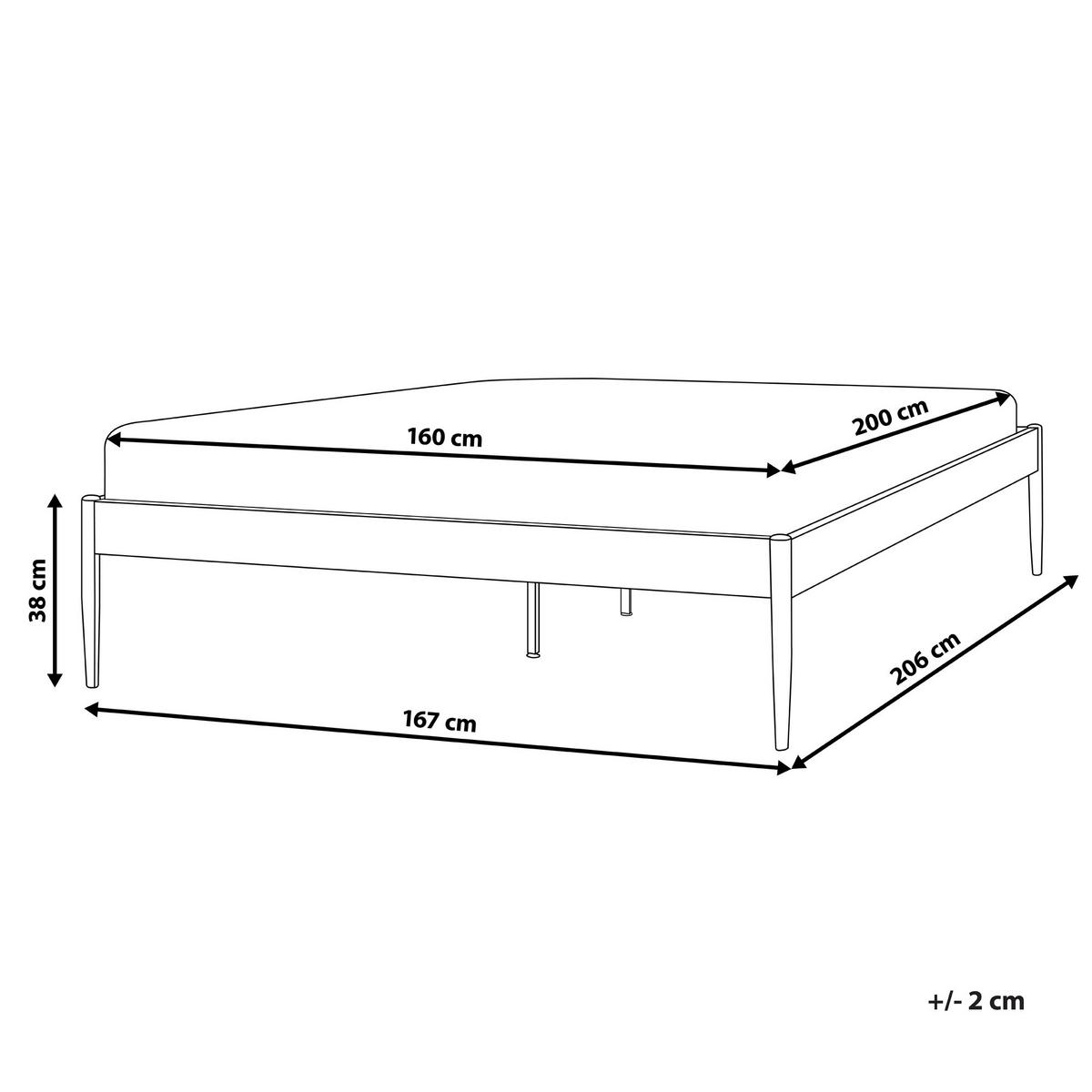 BETT mit Lattenrost 160x200 cm Weiß Vaurs - Weiß, Metall (160/200cm) - Beliani