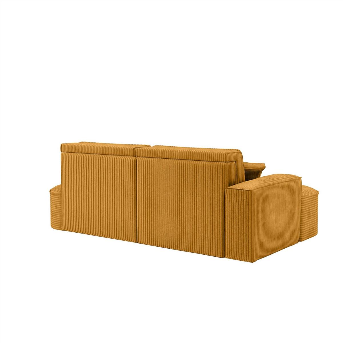 ECKSOFA Venedig Mit Schlaffunktion - Gelb, Holzwerkstoff/Textil (278/179cm) - Fun Möbel