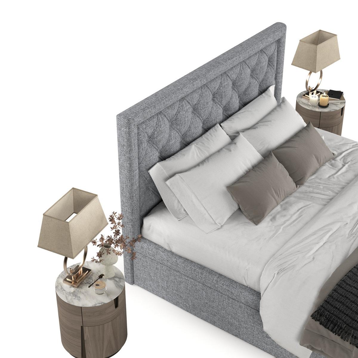 POLSTERBETT Nicobar mit Stauraum 160/200 cm Grau im Alta Stoff - Schwarz/Grau, Holz/Holzwerkstoff (160/200cm) - AltaBeds