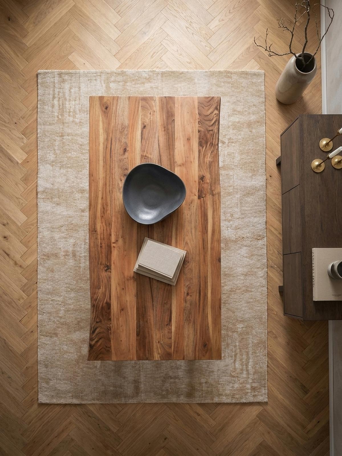 ESSTISCH Massivholz Baumkante Metallgestell Handgefertigt TARN, Goldbraun-Chrom 180x90x76 cm - Chromfarben/Braun, Holz/Metall (90/180/76cm) - KADIMA DESIGN