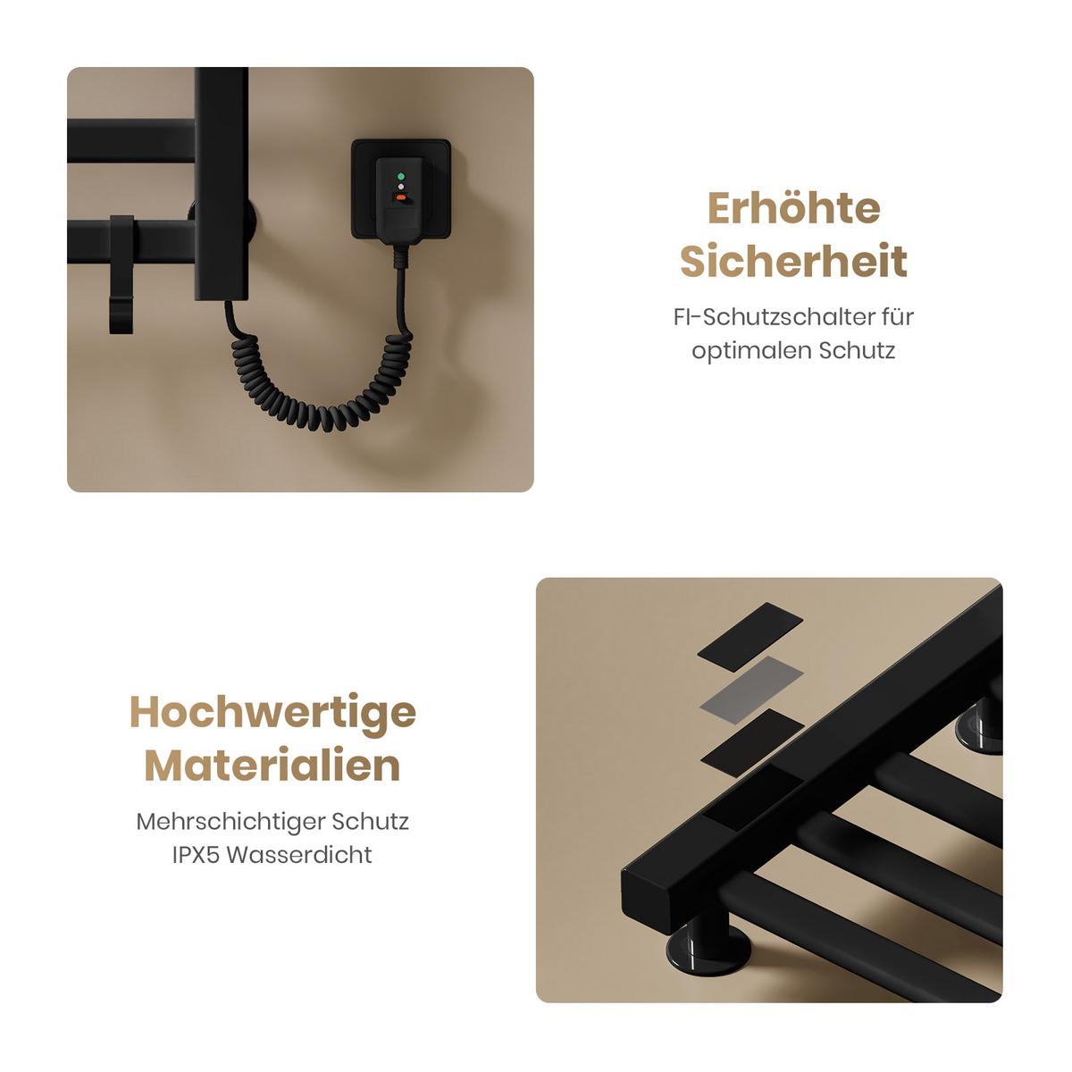 HEIZKÖRPER Elektrisch mit WiFi und Fernbedienung Schwarz 100/50 cm - Weiß, Metall (50/100/25.5cm) - EMKE