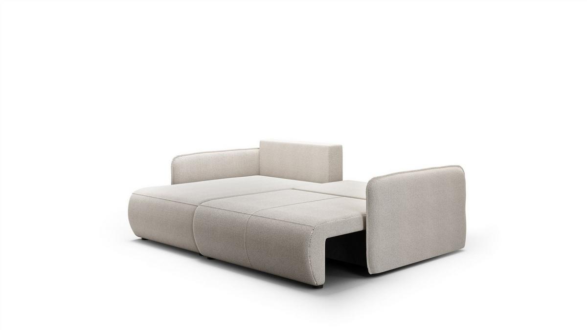 ECKSOFA Calgary - Hellgrau, Holzwerkstoff/Textil (207/148cm) - Fun Möbel